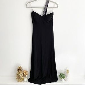 B. Darlin Embellished One Shoulder Evening Gown